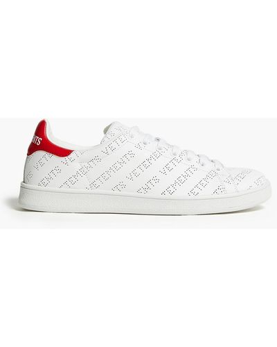 Vetements Perforated Leather Trainers - Red