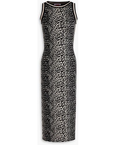 Solid & Striped Leopard-print Knitted Midi Dress - Multicolour