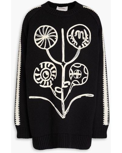 Nanushka Bursra pullover aus baumwolle mit stickereien - Schwarz