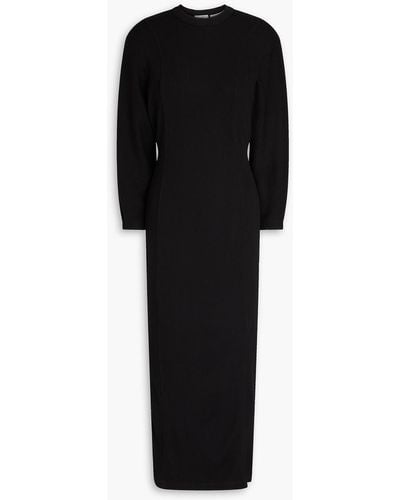 BITE STUDIOS Ribbed Jersey Midi Dress - Black