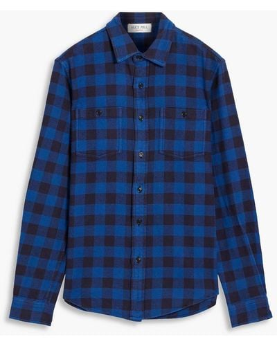 Alex Mill Checked Cotton-flannel Shirt - Blue