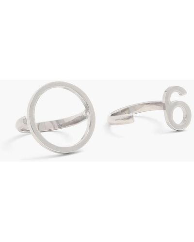 MM6 by Maison Martin Margiela Set Of Two Silver-tone Rings - Metallic