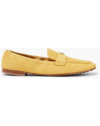 Tory Burch Appliquéd Suede Loafers - Yellow