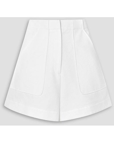 Lisa Marie Fernandez Tennis Cotton-piqué Shorts - White
