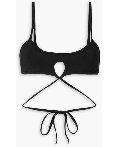 Christopher Esber Cutout Tie-back Bikini Top - Black