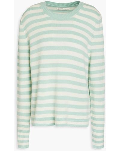 Chinti & Parker Striped Wool And Cashmere-blend Sweater - Green