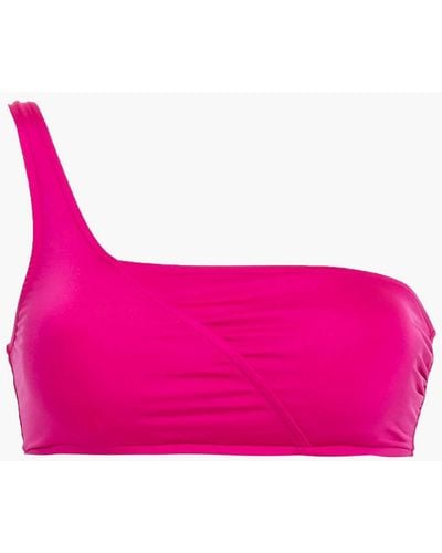 Seafolly Bikini-oberteil mit asymmetrischer schulterpartie - Pink