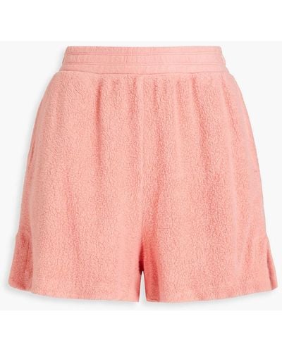 Stateside Supima Cotton And Modal-blend Fleece Shorts - Pink