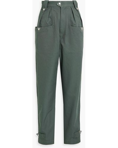 Isabel Marant Pulcie Cotton-canvas Tapered Trousers - Natural