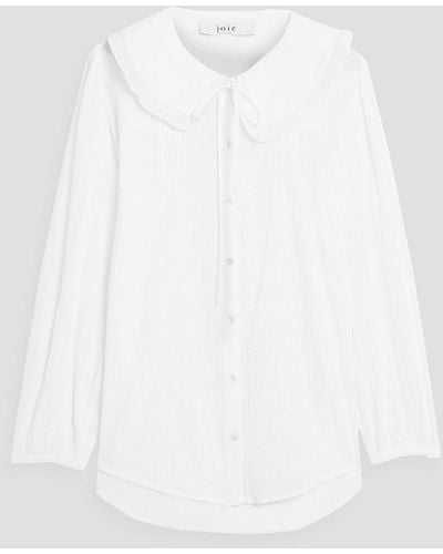 Joie Bluse aus baumwollgaze in knitteroptik - Weiß