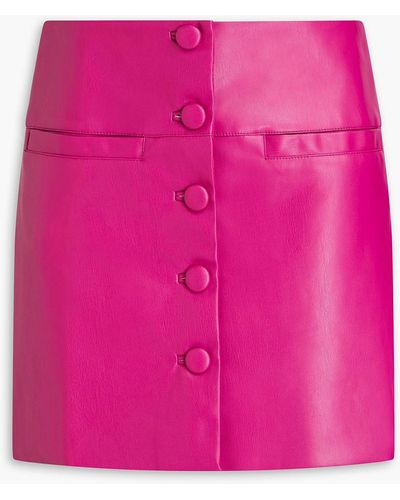 Proenza Schouler Faux Leather Mini Skirt - Pink