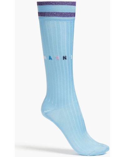 Marni Socken aus metallic-strick - Blau
