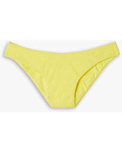 Melissa Odabash Vienna Ribbed Low-rise Bikini Briefs - Yellow