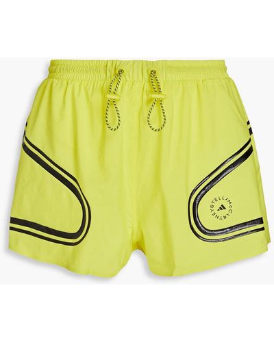 adidas By Stella McCartney Neonfarbene shorts aus shell - Gelb
