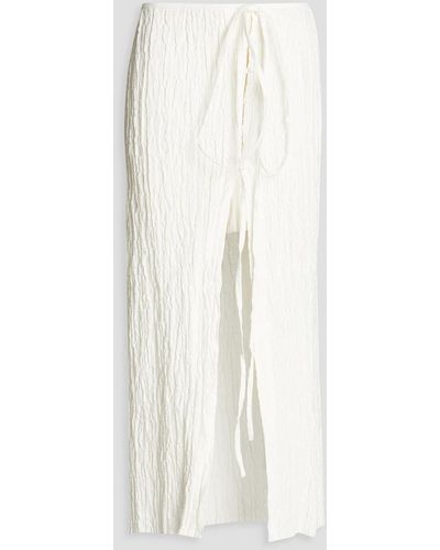 Rejina Pyo Smocked Cotton-blend Midi Skirt - White