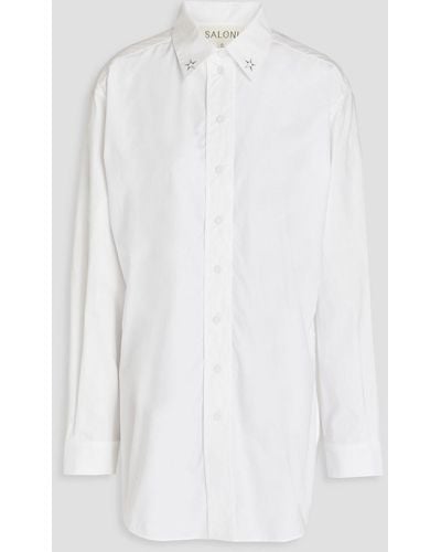 Saloni Gigi Cotton-poplin Shirt - White