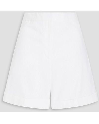 Theory Cotton-blend Piqué Shorts - White
