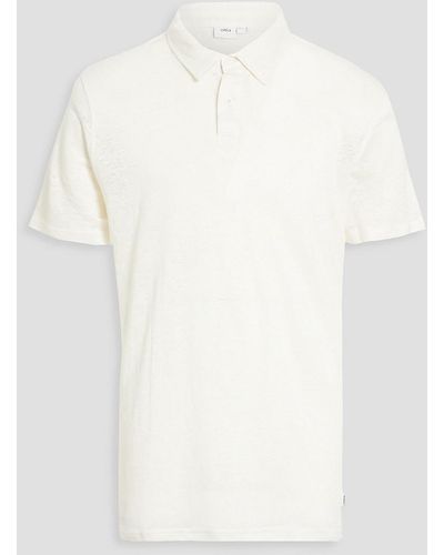 Onia Linen-jersey Polo Shirt - White