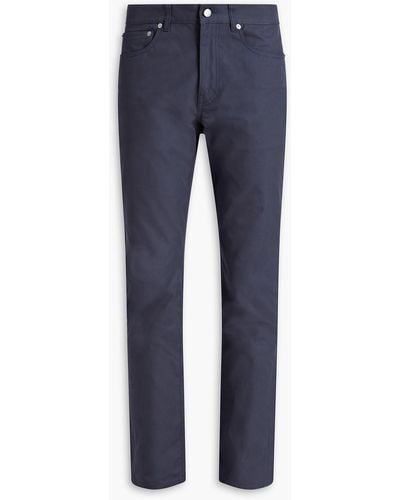 Dunhill Slim-fit Cotton-twill Trousers - Blue