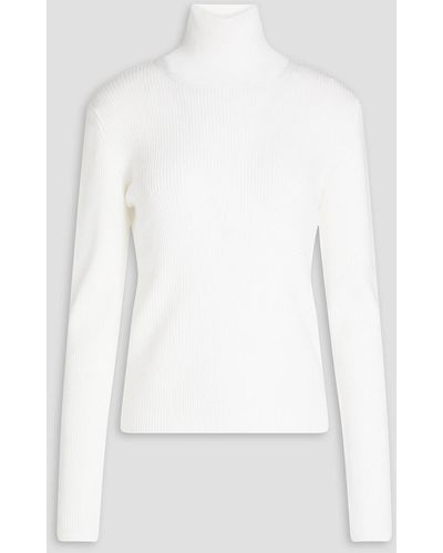 MYKKE HOFMANN Ribbed Merino Wool-blend Turtleneck Sweater - White