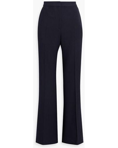 Iris & Ink Felicity Crepe Flared Trousers - Blue