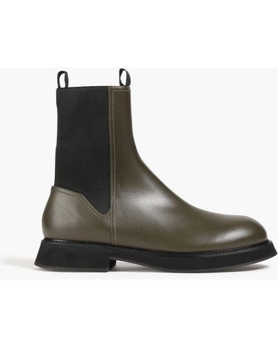 Nina Ricci Leather Ankle Boots - Black