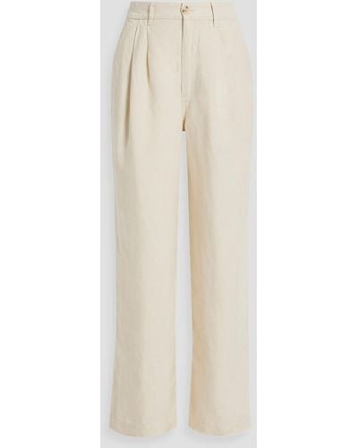 Onia Linen And Lyocell-blend Wide-leg Pants - White