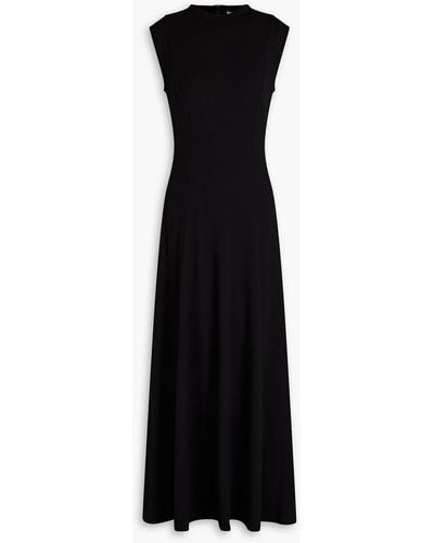 Anna Quan Ribbed Stretch-cotton Jersey Maxi Dress - Black