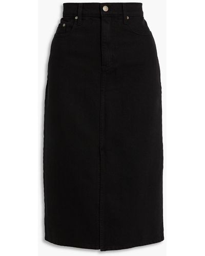 Nobody Denim Stranded Denim Midi Skirt - Black