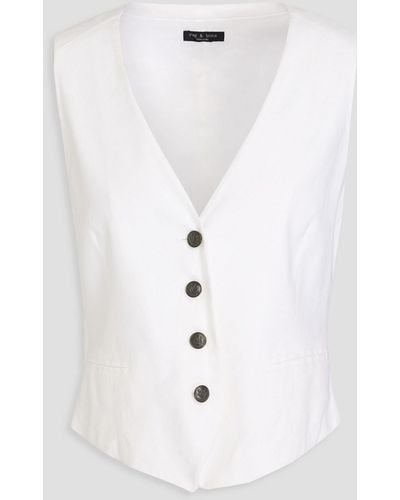 Rag & Bone Linen-blend Vest - White
