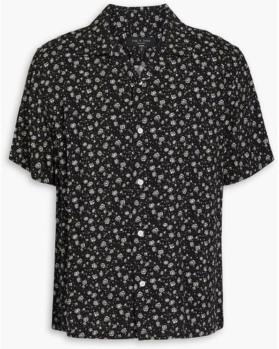 Rag & Bone Avery Floral-print Twill Shirt - Black