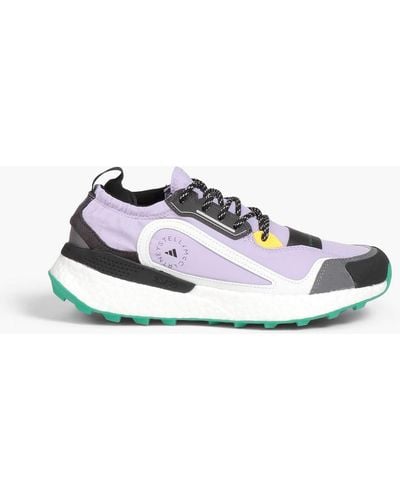 adidas By Stella McCartney Outdoor Boost 2.0 Shell, Neoprene And Faux Suede Sneakers - Purple