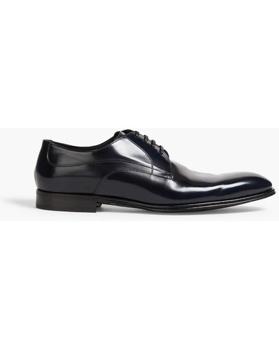 Dolce & Gabbana Polished Leather Derby Shoes - Black