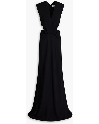 Victoria Beckham Twisted Cutout Crepe Maxi Dress - Black