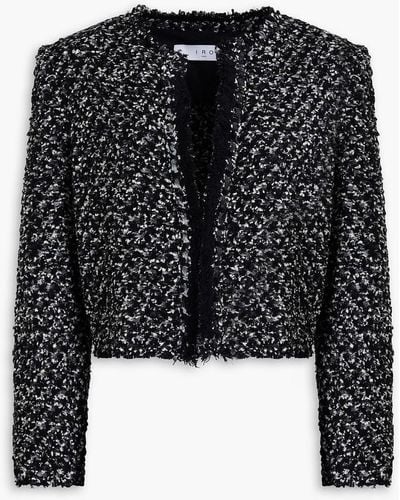 IRO Voana jacke aus metallic-tweed - Schwarz