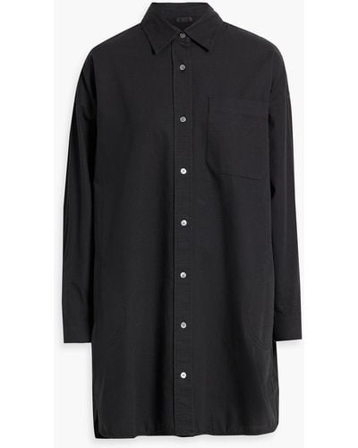 ATM Cotton-ripstop Mini Shirt Dress - Black