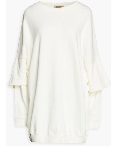 Yeezy Oversized Layered French Cotton-terry Sweatshirt - White