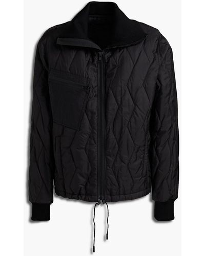 Yves Salomon Quilted Shell Jacket - Black