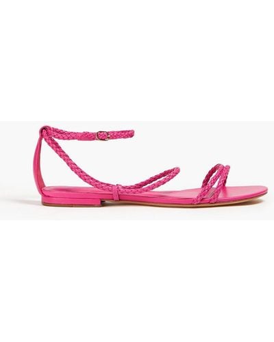 Alexandre Birman Bella Braided Leather Sandals - Pink