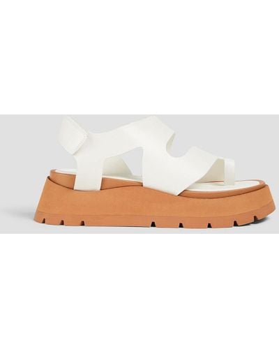 3.1 Phillip Lim Kate Leather Platform Slingback Sandals - Grey