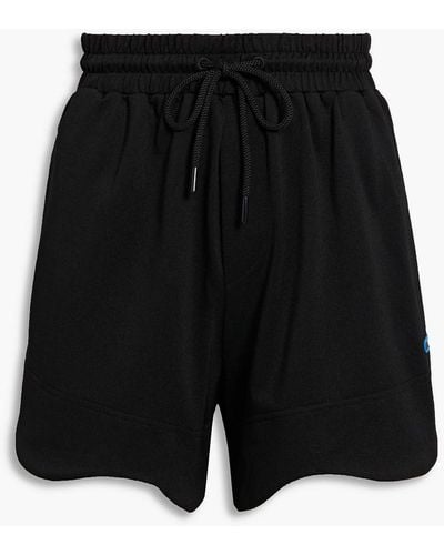 Ganni Striped Jersey Shorts - Black