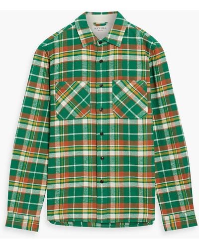 Alex Mill Hemd aus baumwollflanell mit karomuster - Grün