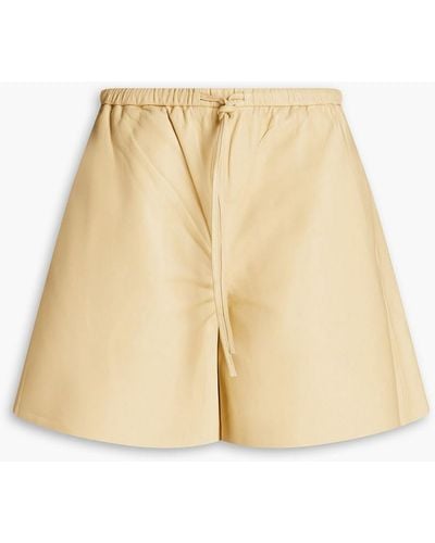 By Malene Birger Ifeoin Leather Shorts - Natural