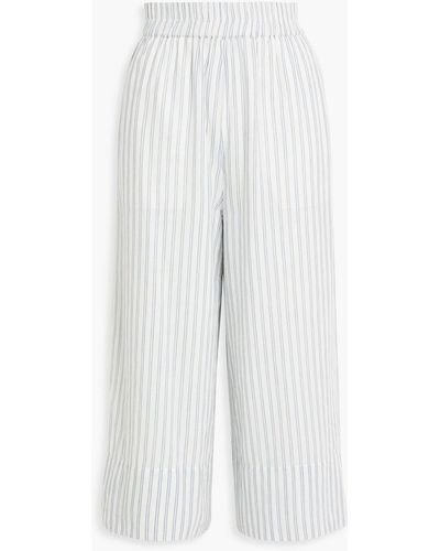 Joie Hollis Striped Cotton Culottes - White