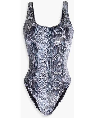 Onia Kelly badeanzug mit schlangenprint - Blau