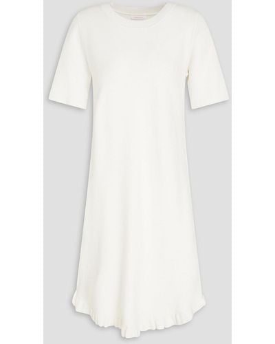 See By Chloé Ruffled Stretch-knit Mini Dress - White