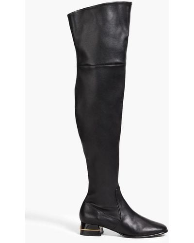 Tory Burch Stretch-leather Thigh Boots - Black