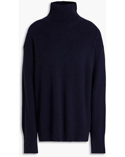 Nanushka Ribbed-knit Turtleneck Sweater - Blue