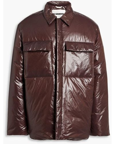 Jil Sander Quilted Shell Down Jacket - Brown