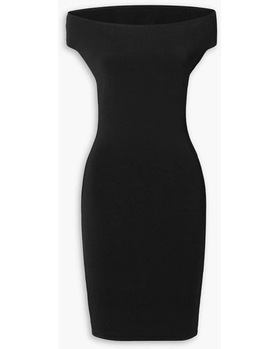 Alexandre Vauthier Off-the-shoulder Cutout Stretch-knit Midi Dress - Black
